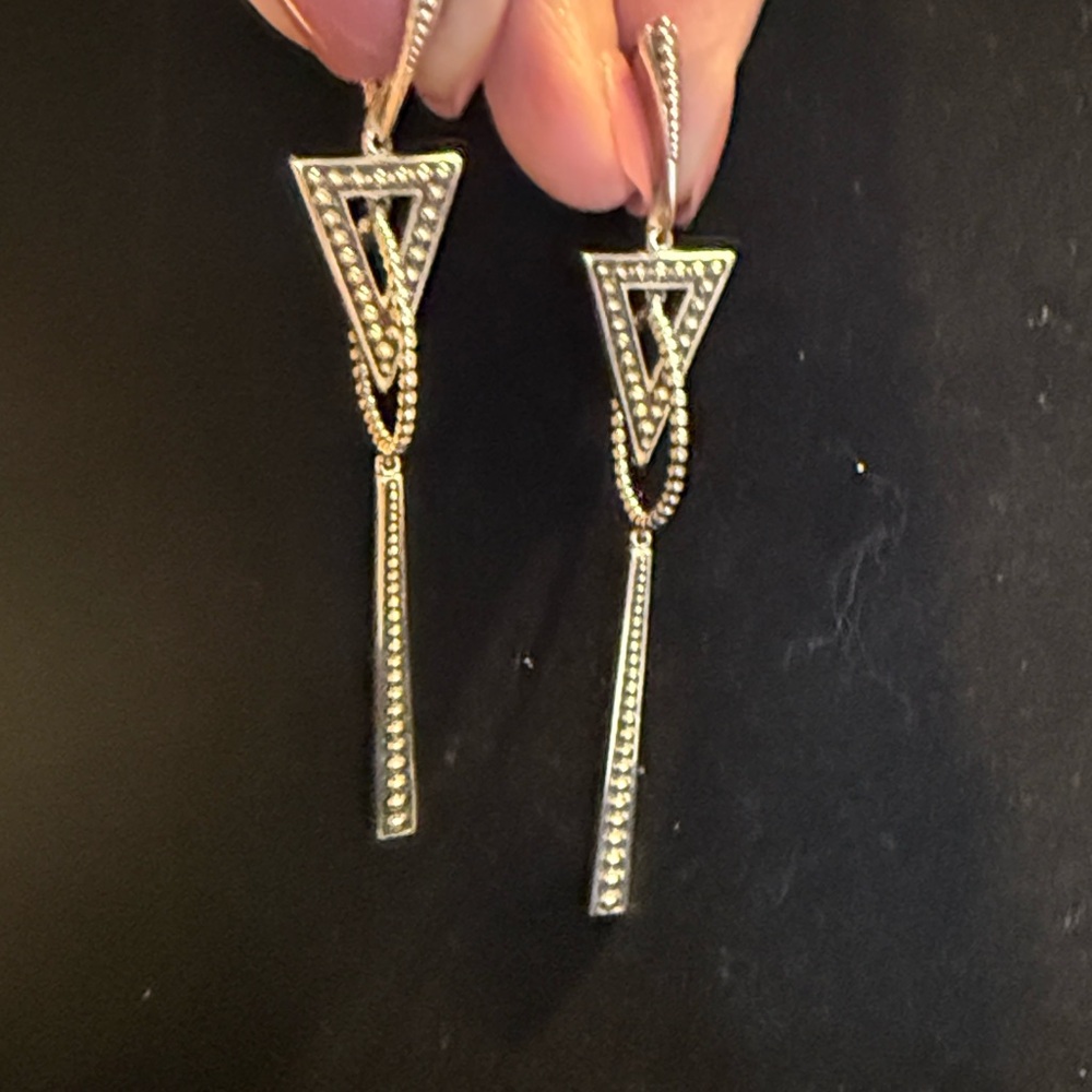 LAGOS Sterling Silver and 18 K Gold Geometric Earrings
